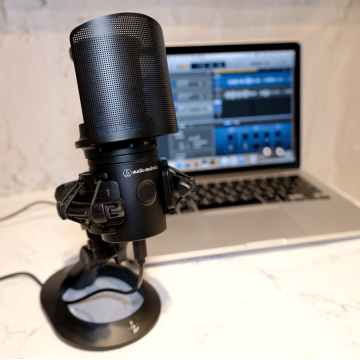 【audio-technica 鐵三角】電競直播聲創組合－USB麥克風+麥克風防震架+麥克風防噴罩